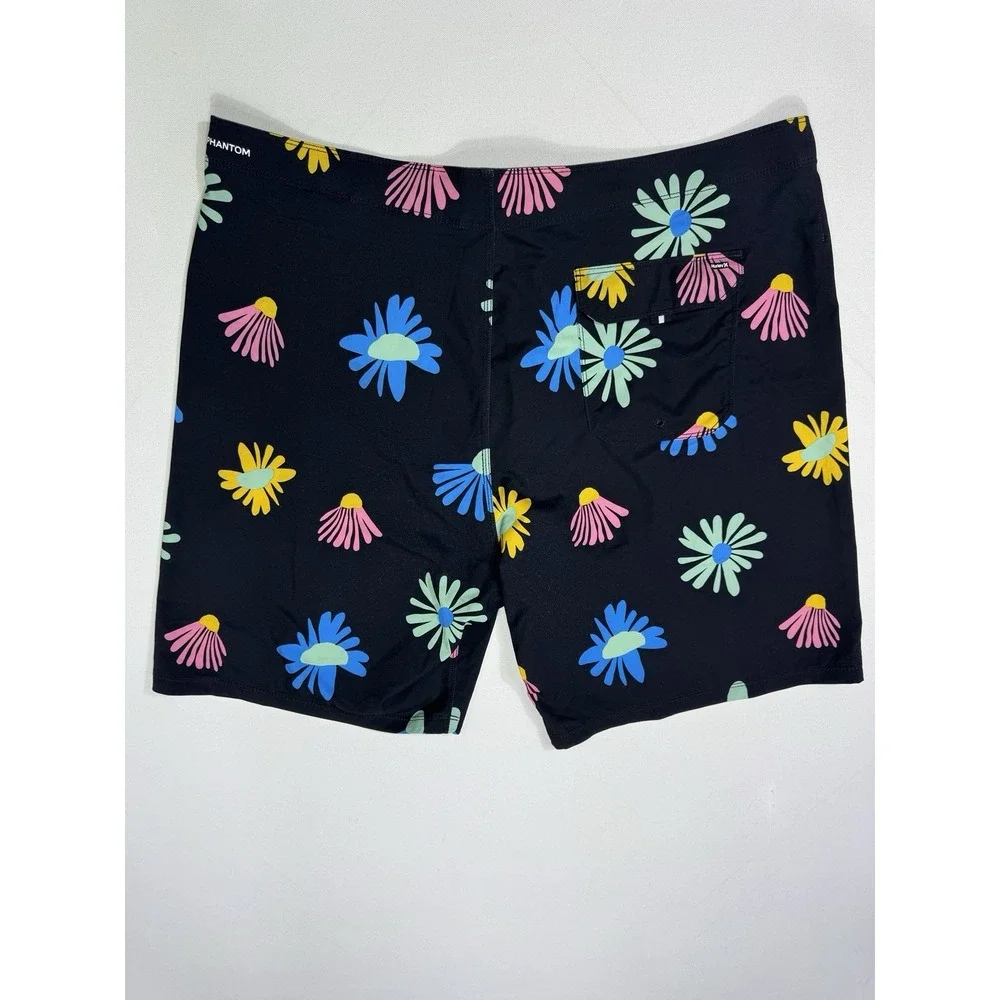 Hurley Phantom Men 40 Board Shorts Swim Trunks Black Floral Beach MBS0011060